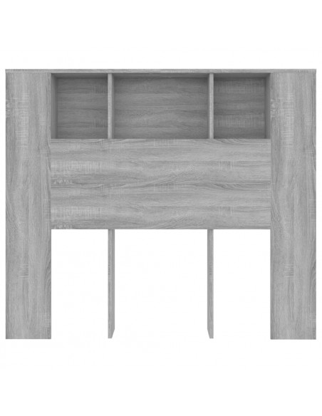 Testiera con Scomparti Grigio Sonoma 120x18,5x102,5 cm