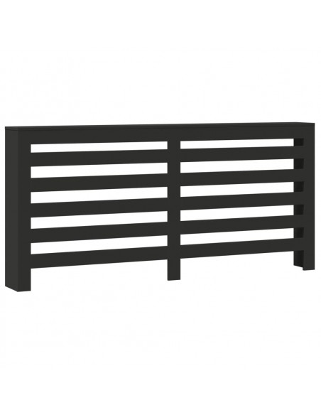 Copertura Termosifone Nera 175x20x82 cm in Legno Multistrato