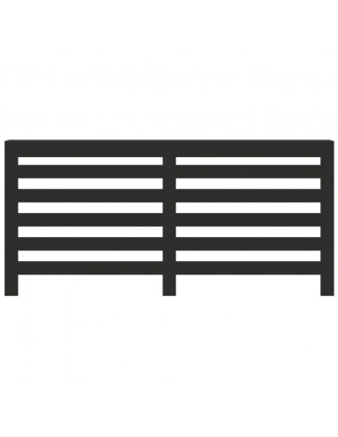 Copertura Termosifone Nera 175x20x82 cm in Legno Multistrato