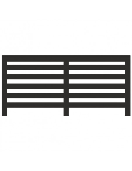 Copertura Termosifone Nera 175x20x82 cm in Legno Multistrato