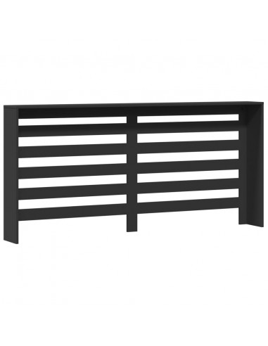 Copertura Termosifone Nera 175x20x82 cm in Legno Multistrato