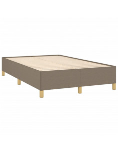 Letto a Molle con Materasso e LED Tortora 120x190 cm in Tessuto