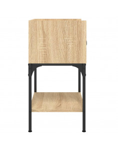 Comodino Rovere Sonoma 40,5x31x60 cm in Legno Multistrato 2