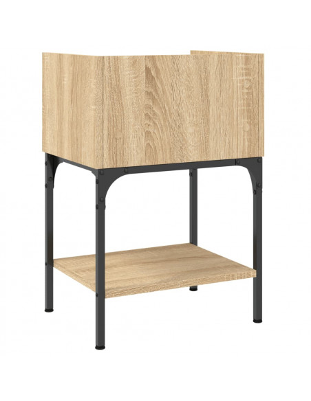Comodino Rovere Sonoma 40,5x31x60 cm in Legno Multistrato