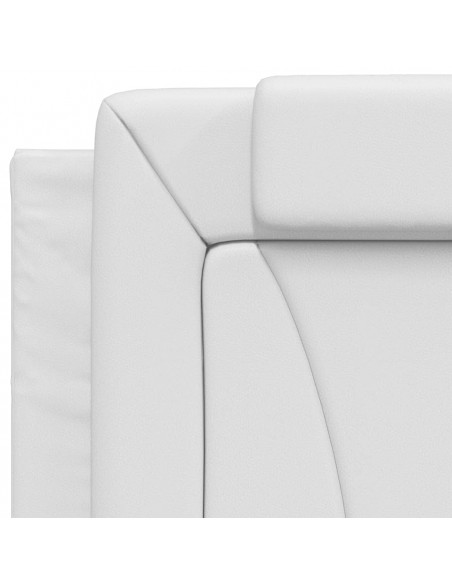 Giroletto con Testiera Bianco 80x200 cm in Similpelle