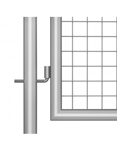 Cancello per Giardino in Acciaio Zincato 415x125 cm Argento