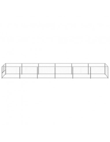 Gabbia per Cani Argento 6 m² in Acciaio