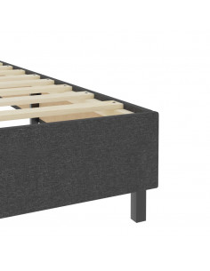 Letto a Molle Grigio in Tessuto 200x200 cm