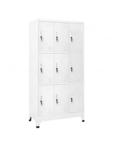 Armadietto a Chiave con 6 Scomparti in Acciaio 90x45x180 cm