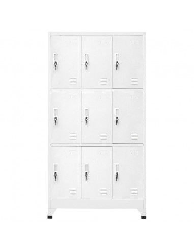 Armadietto a Chiave con 6 Scomparti in Acciaio 90x45x180 cm