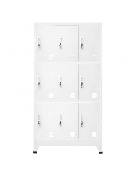 Armadietto a Chiave con 6 Scomparti in Acciaio 90x45x180 cm