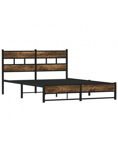 Giroletto senza Materaso in Metallo Rovere Fumo 140x200 cm