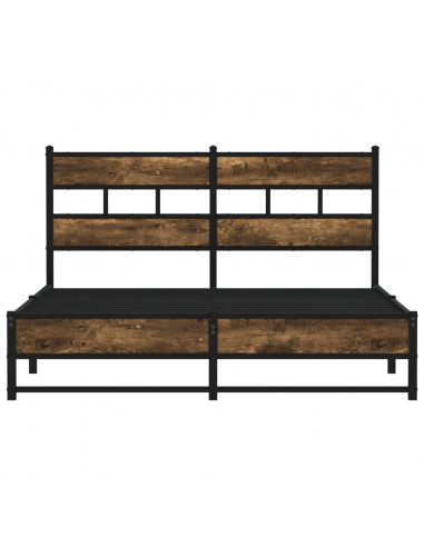 Giroletto senza Materaso in Metallo Rovere Fumo 140x200 cm