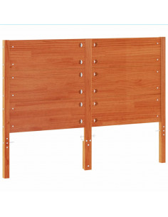 Testiera Marrone Cera 135 cm in Legno Massello di Pino