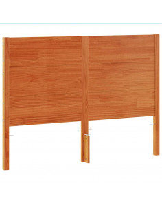 Testiera Marrone Cera 135 cm in Legno Massello di Pino 2
