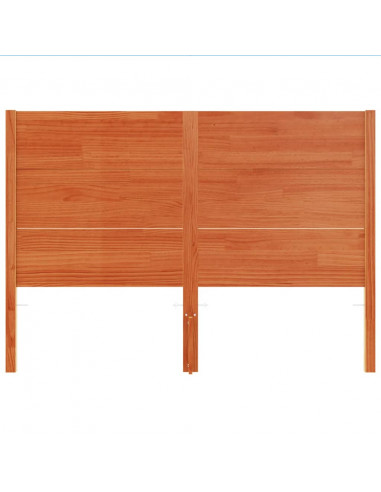 Testiera Marrone Cera 135 cm in Legno Massello di Pino