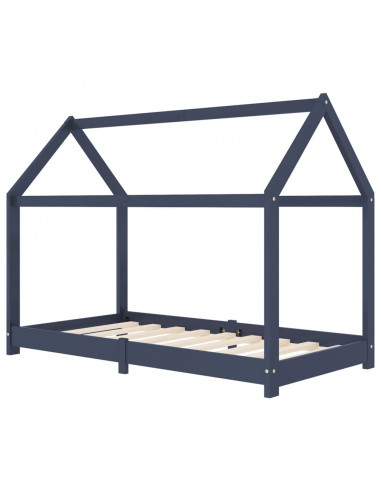 Giroletto per Bambini Grigio in Massello di Pino 70x140 cm