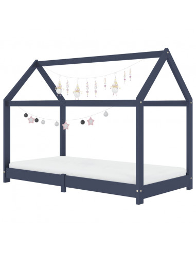 Giroletto per Bambini Grigio in Massello di Pino 70x140 cm