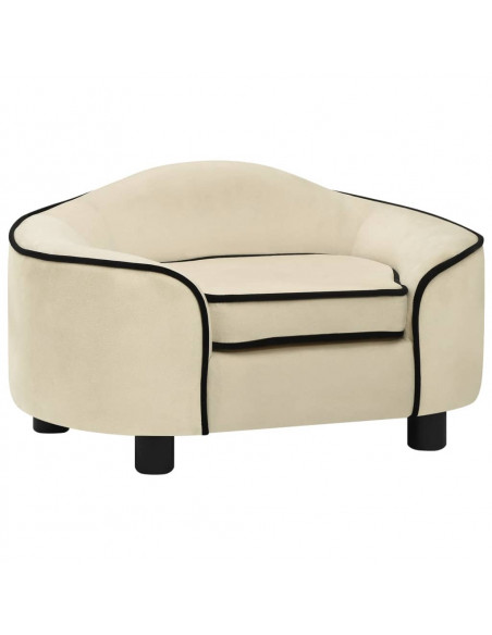 Divano per Cani Crema 67x47x36 cm in Peluche