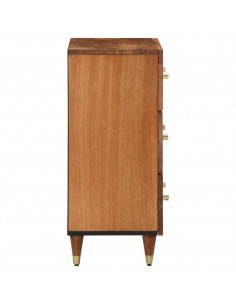 Credenze 2 pz 60x33x75 cm in Legno Massello di Mango 2