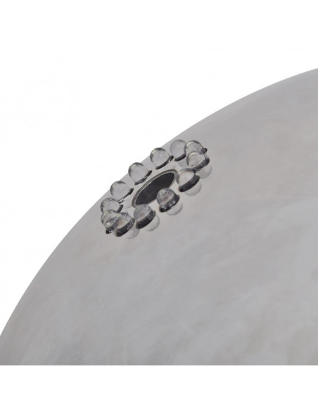 Fontana da Giardino a Sfera con LED in Acciaio Inox 40 cm