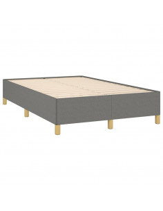 Letto a Molle Materasso e LED Grigio Scuro 120x190cm in Tessuto