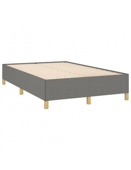Letto a Molle Materasso e LED Grigio Scuro 120x190cm in Tessuto