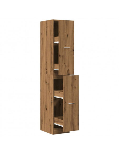 Armadietto da Farmacia Rovere 30x41x174,5 cm in Truciolato
