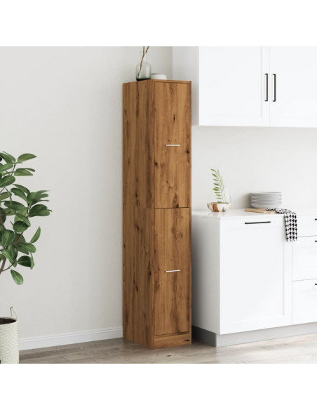 Armadietto da Farmacia Rovere 30x41x174,5 cm in Truciolato