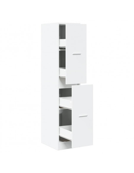 Armadietto da Farmacia Bianco 30x41x144,5 cm in Truciolato