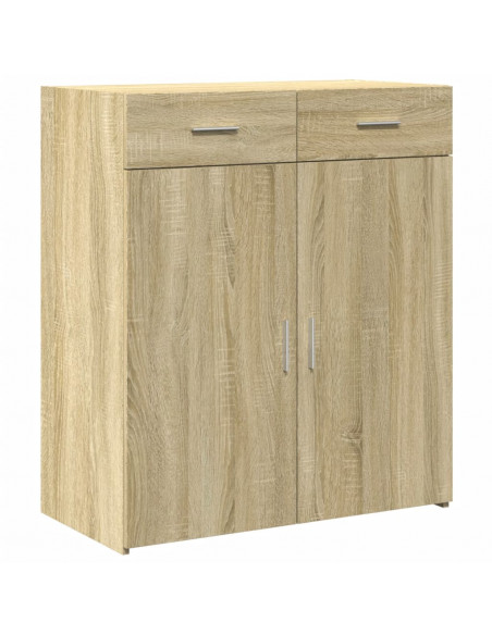 Credenza Rovere Sonoma 80x42,5x93 cm in Legno Multistrato