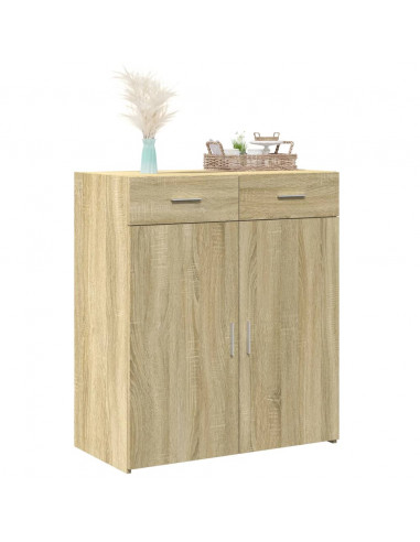 Credenza Rovere Sonoma 80x42,5x93 cm in Legno Multistrato