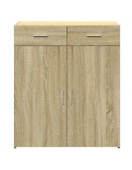 Credenza Rovere Sonoma 80x42,5x93 cm in Legno Multistrato
