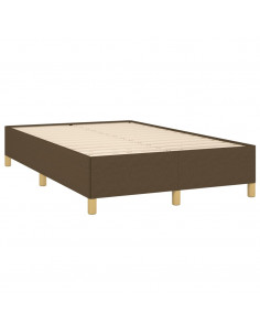 Letto a Molle Materasso e LED MarroneScuro 120x190cm in Tessuto