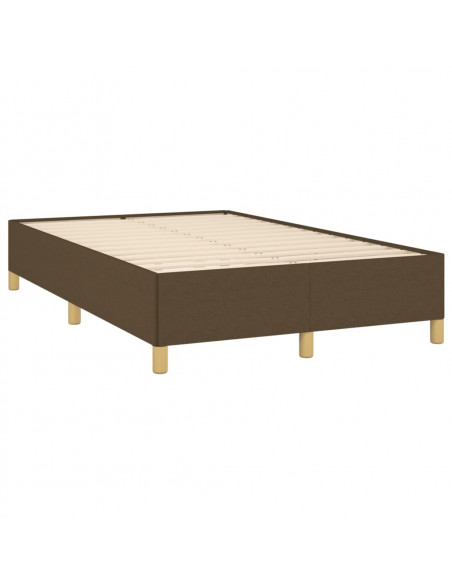 Letto a Molle Materasso e LED MarroneScuro 120x190cm in Tessuto