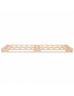 Letto a Pallet 100x200 cm in Legno Massello di Pino