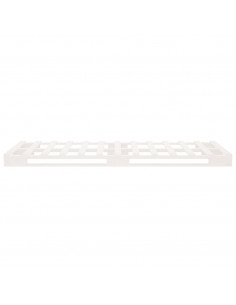 Letto a Pallet Bianco 100x200 cm in Legno Massello di Pino