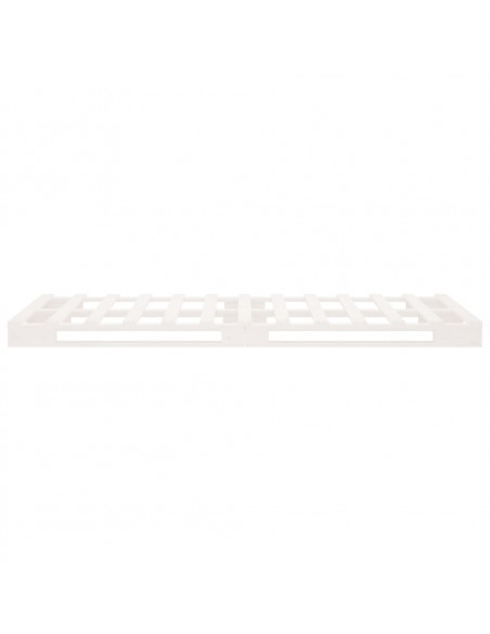 Letto a Pallet Bianco 100x200 cm in Legno Massello di Pino