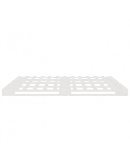 Letto a Pallet Bianco 140x200 cm in Legno Massello di Pino