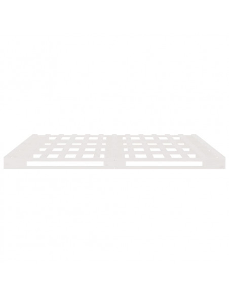 Letto a Pallet Bianco 160x200 cm in Legno Massello di Pino