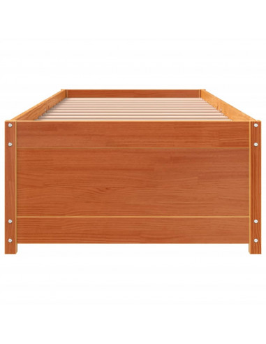 Dormeuse Marrone Cera 90x190 cm in Legno Massello di Pino