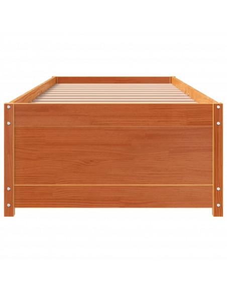 Dormeuse Marrone Cera 90x190 cm in Legno Massello di Pino