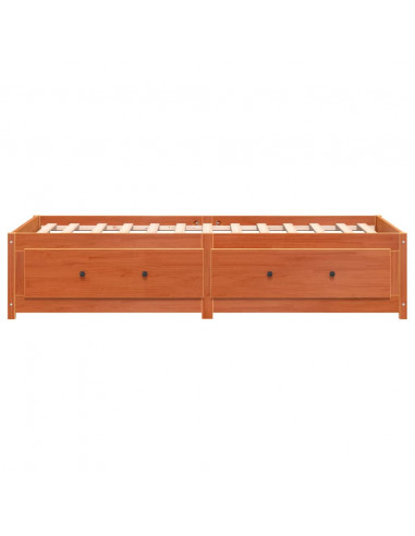 Dormeuse Marrone Cera 90x190 cm in Legno Massello di Pino
