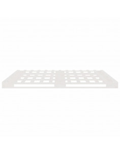 Letto a Pallet Bianco 200x200 cm in Legno Massello di Pino