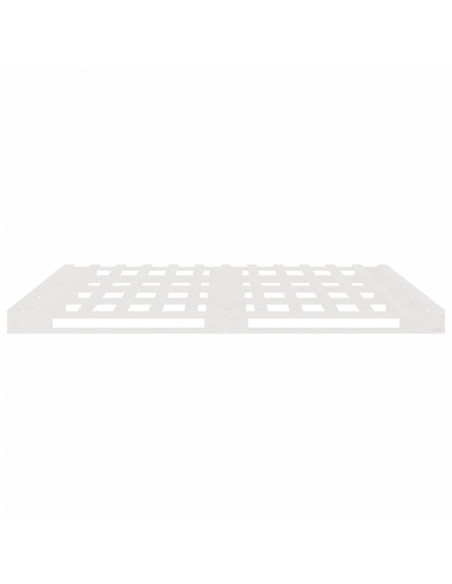 Letto a Pallet Bianco 200x200 cm in Legno Massello di Pino