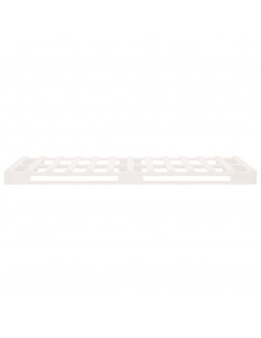 Letto a Pallet Bianco 90x200 cm in Legno Massello di Pino