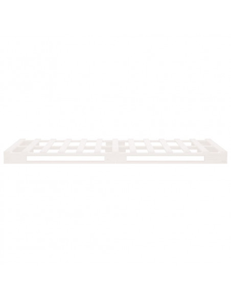 Letto a Pallet Bianco 90x200 cm in Legno Massello di Pino