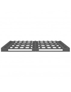 Letto a Pallet Grigio 120x200 cm in Legno Massello di Pino