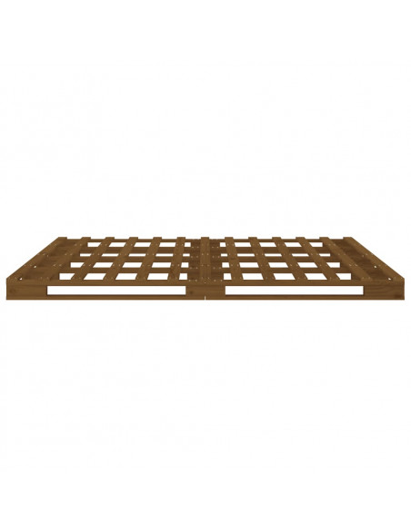 Letto a Pallet Miele 120x200 cm in Legno Massello di Pino