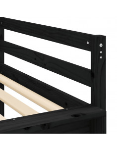 Letto a Soppalco con Torre Bambini Rosa 90x190cm Massello Pino